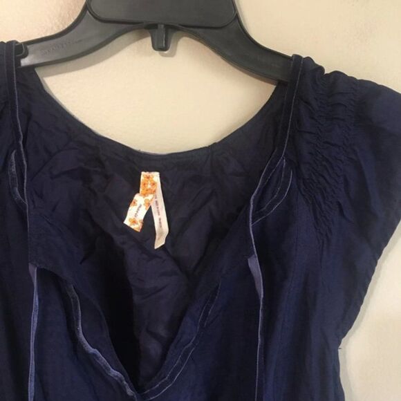 Maeve size 4 silk navy dress - Picture 4 of 8